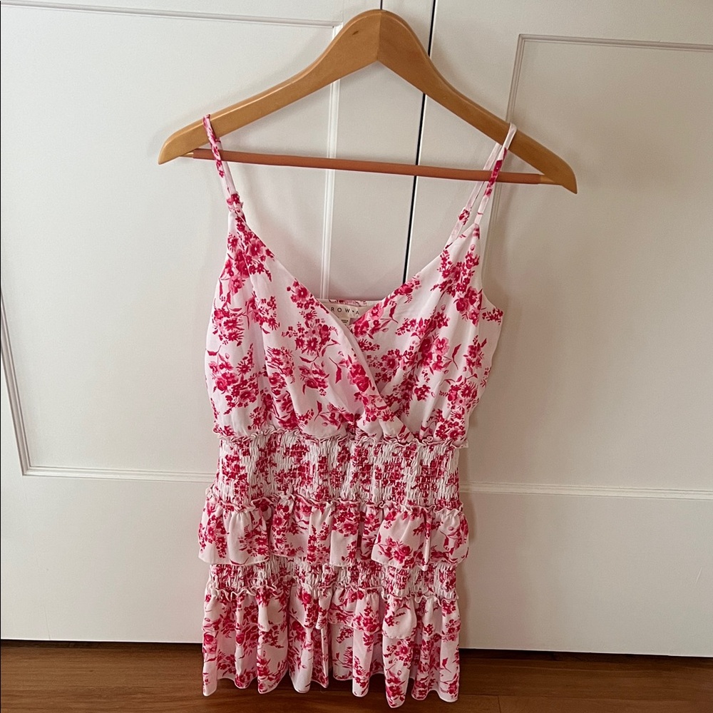 Floral Pink and White Sundress